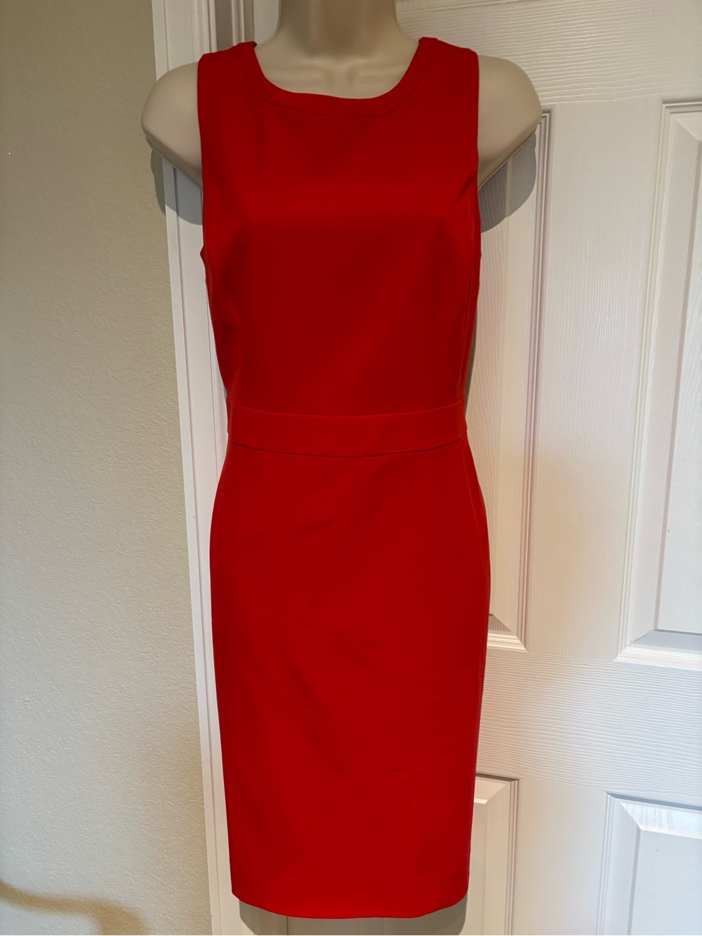 J. Crew Women's Vibrant Red Midi Dress